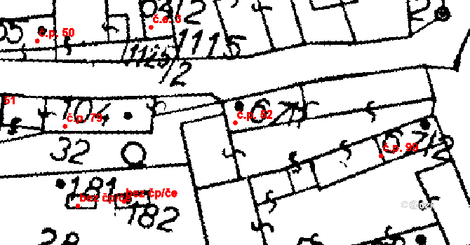 Žihobce 52 na parcele st. 67/1 v KÚ Žihobce, Katastrální mapa