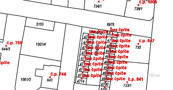 Jablonec nad Nisou 2135, Katastrální mapa