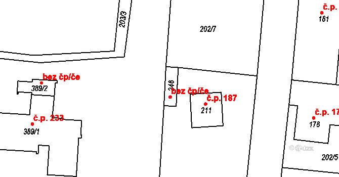 Krušovice 38580926 na parcele st. 246 v KÚ Krušovice, Katastrální mapa