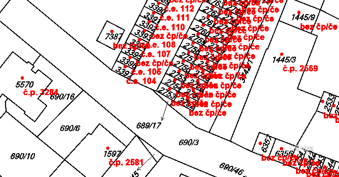 Havlíčkův Brod 38684926 na parcele st. 2753 v KÚ Havlíčkův Brod, Katastrální mapa
