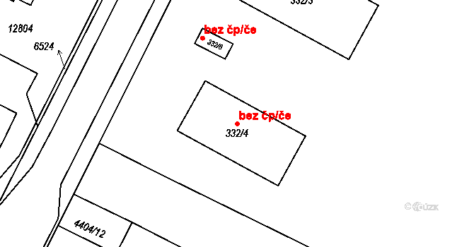 Hrušovany nad Jevišovkou 42056926 na parcele st. 332/4 v KÚ Hrušovany nad Jevišovkou, Katastrální mapa