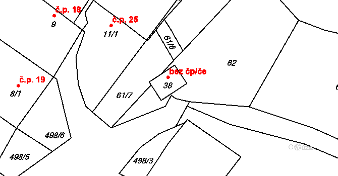 Bohušov 47513926 na parcele st. 38 v KÚ Karlov u Bohušova, Katastrální mapa