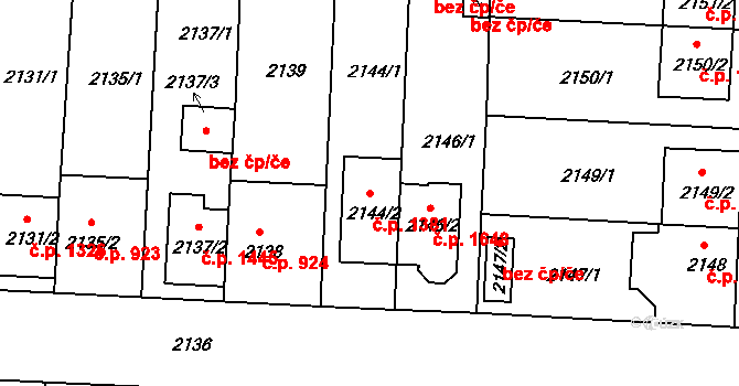 České Budějovice 6 1381, České Budějovice na parcele st. 2144/2 v KÚ České Budějovice 6, Katastrální mapa