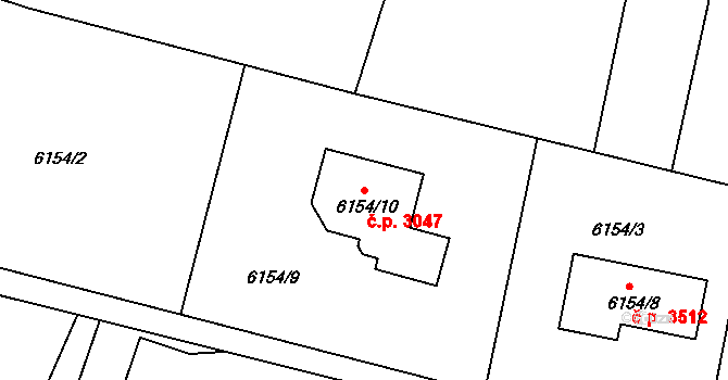 Frýdek 3047, Frýdek-Místek na parcele st. 6154/10 v KÚ Frýdek, Katastrální mapa