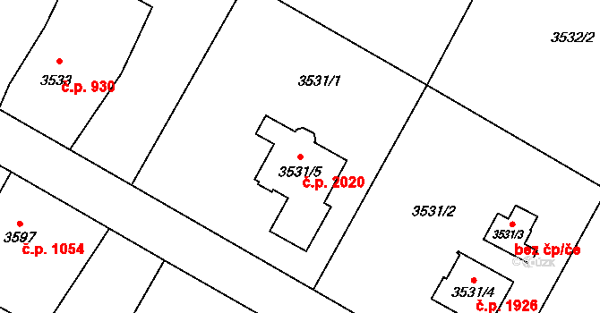 Rychvald 2020 na parcele st. 3531/5 v KÚ Rychvald, Katastrální mapa