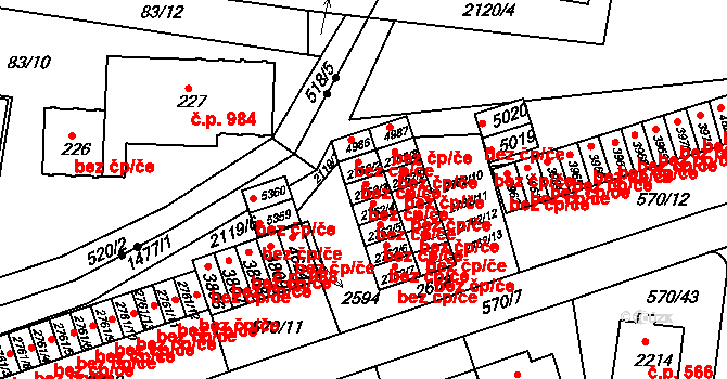 Třebíč 38380927 na parcele st. 2762/3 v KÚ Třebíč, Katastrální mapa
