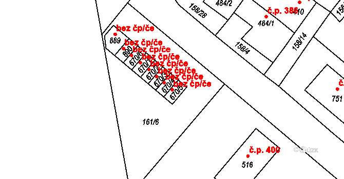 Mariánské Lázně 38785927 na parcele st. 670/5 v KÚ Úšovice, Katastrální mapa