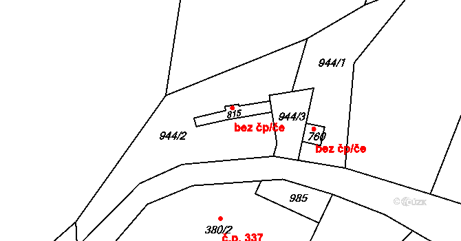 Bečov nad Teplou 39653927 na parcele st. 815 v KÚ Bečov nad Teplou, Katastrální mapa