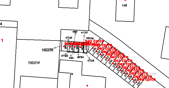 Rožnov pod Radhoštěm 42707927 na parcele st. 4772/1 v KÚ Rožnov pod Radhoštěm, Katastrální mapa