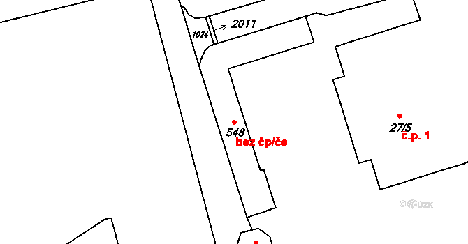 Hrochův Týnec 42794927 na parcele st. 548 v KÚ Hrochův Týnec, Katastrální mapa