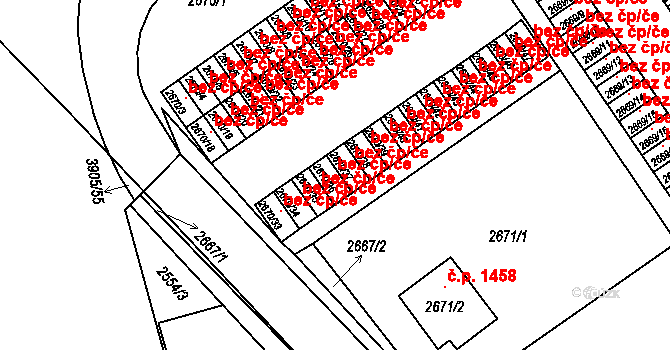 Turnov 49419927 na parcele st. 2670/36 v KÚ Turnov, Katastrální mapa