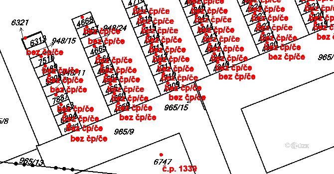 Třebíč 50477927 na parcele st. 4709 v KÚ Třebíč, Katastrální mapa