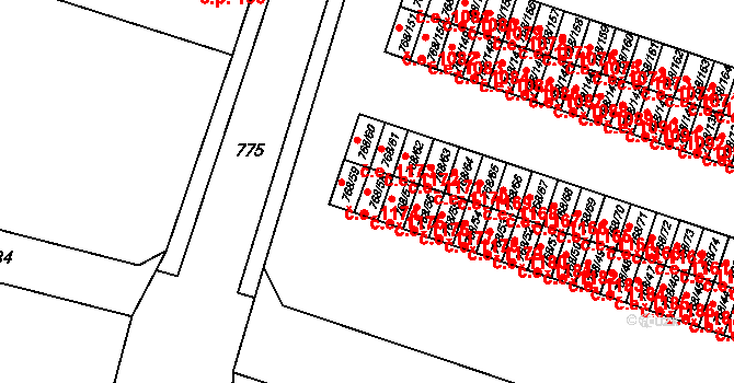 Pudlov 1175, Bohumín na parcele st. 768/58 v KÚ Pudlov, Katastrální mapa