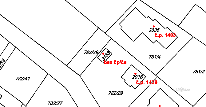 Neratovice 95341927 na parcele st. 3163 v KÚ Neratovice, Katastrální mapa