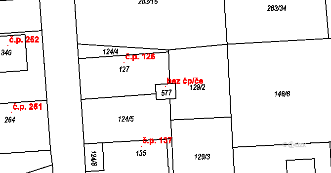 Leština 121447928 na parcele st. 577 v KÚ Leština u Zábřeha, Katastrální mapa