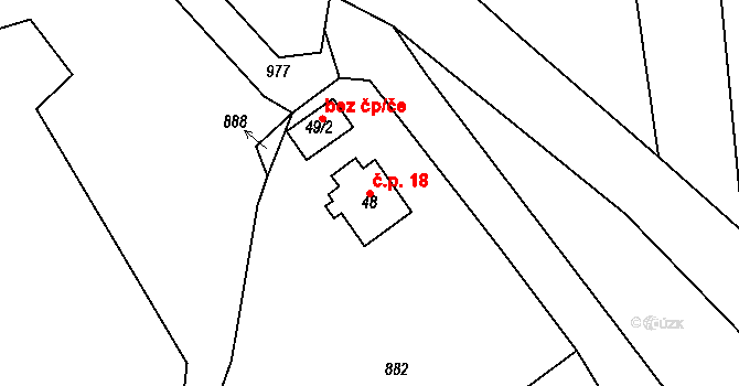 Luh nad Svatavou 18, Josefov na parcele st. 48 v KÚ Luh nad Svatavou, Katastrální mapa