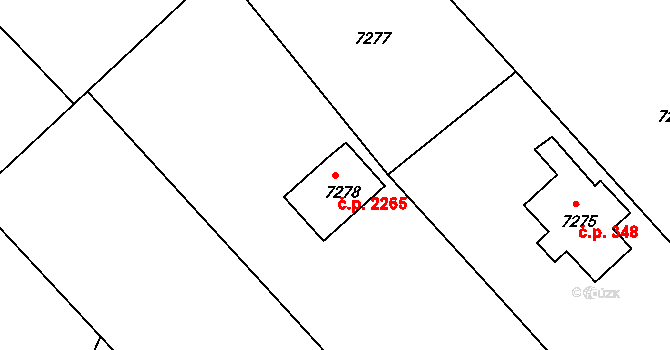 Varnsdorf 2265 na parcele st. 7278 v KÚ Varnsdorf, Katastrální mapa