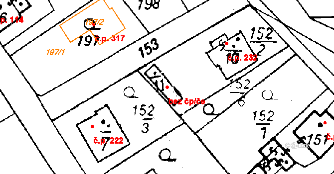 Druztová 39615928 na parcele st. 152/11 v KÚ Druztová, Katastrální mapa