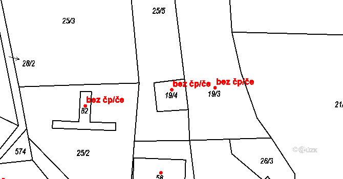 Opařany 40667928 na parcele st. 19/4 v KÚ Skrýchov u Opařan, Katastrální mapa