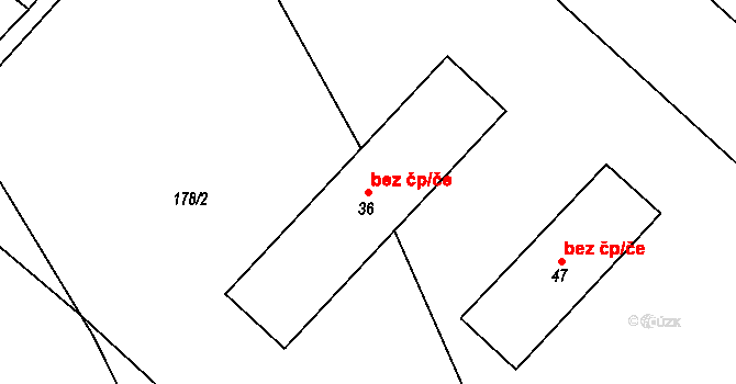 Pluhův Žďár 41043928 na parcele st. 36 v KÚ Samosoly, Katastrální mapa