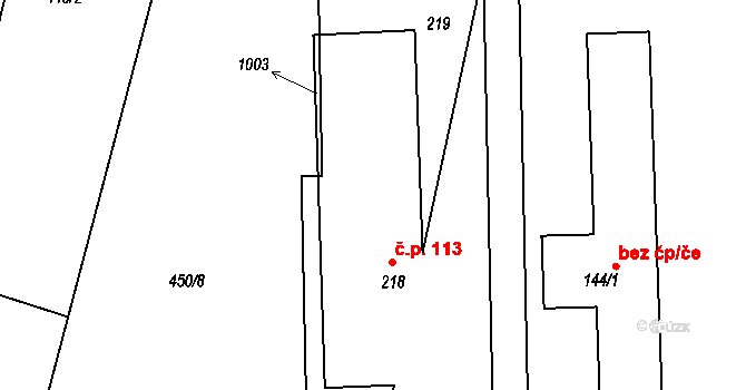 Veletov 41257928 na parcele st. 153/1 v KÚ Veletov, Katastrální mapa