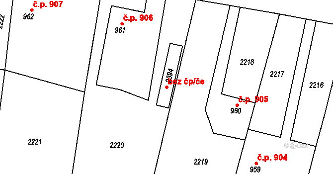 Třebechovice pod Orebem 41639928 na parcele st. 2394 v KÚ Třebechovice pod Orebem, Katastrální mapa