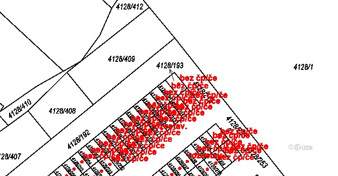 Kutná Hora 44000928 na parcele st. 4128/194 v KÚ Kutná Hora, Katastrální mapa
