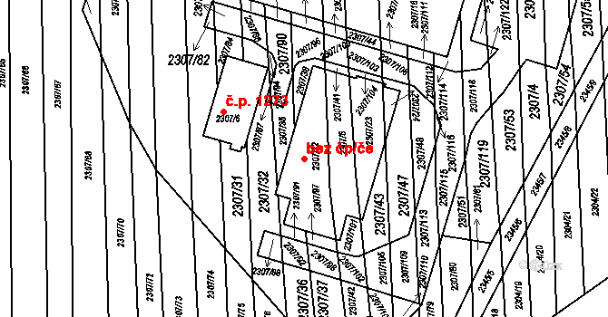 Ratíškovice 44822928 na parcele st. 2307/5 v KÚ Ratíškovice, Katastrální mapa