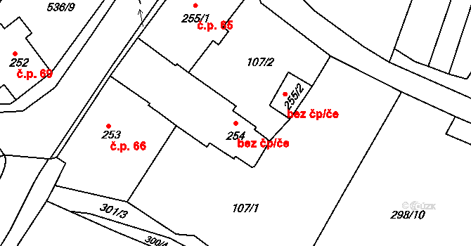 Broumov 46436928 na parcele st. 254 v KÚ Broumov, Katastrální mapa