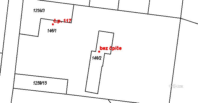 Měcholupy 47113928 na parcele st. 146/2 v KÚ Želeč u Žatce, Katastrální mapa