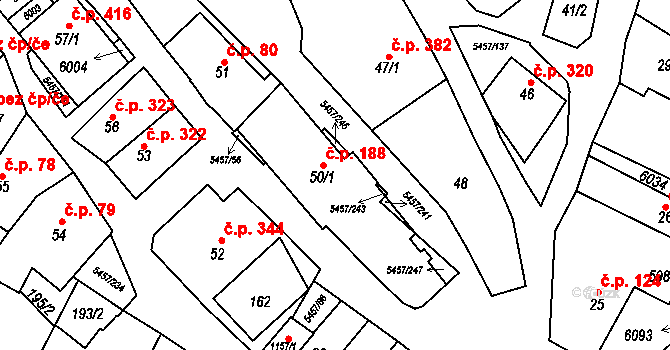 Polešovice 47194928 na parcele st. 50/2 v KÚ Polešovice, Katastrální mapa