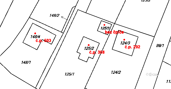 Chotíkov 308, Katastrální mapa