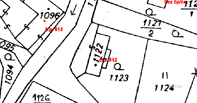 Haukovice 512, Újezd na parcele st. 1122 v KÚ Újezd u Uničova, Katastrální mapa