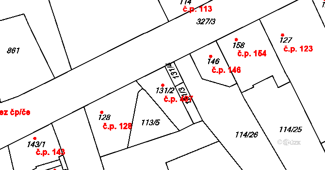 Litol 497, Lysá nad Labem na parcele st. 131/2 v KÚ Litol, Katastrální mapa