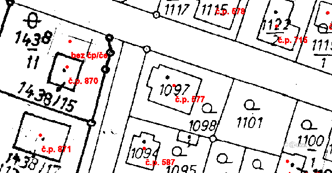 Rychnov u Jablonce nad Nisou 577 na parcele st. 1097 v KÚ Rychnov u Jablonce nad Nisou, Katastrální mapa