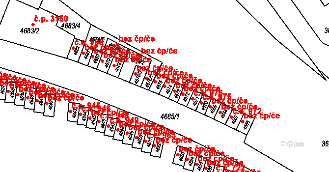 Brno 39444929 na parcele st. 4674 v KÚ Žabovřesky, Katastrální mapa