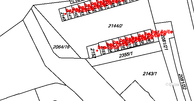 Trutnov 42116929 na parcele st. 2152 v KÚ Trutnov, Katastrální mapa