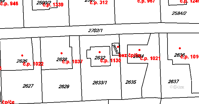 Horní Suchá 1130 na parcele st. 2632 v KÚ Horní Suchá, Katastrální mapa