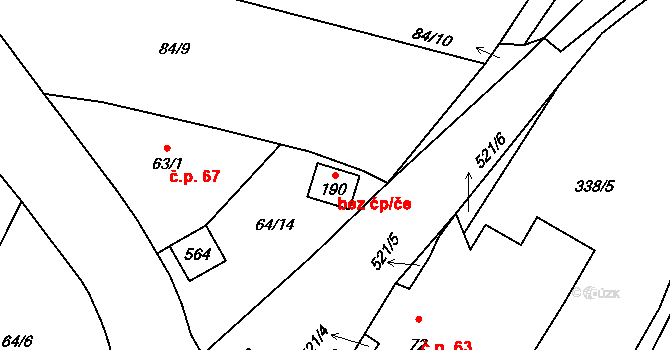 Dobříč 83867929 na parcele st. 190 v KÚ Dobříč, Katastrální mapa