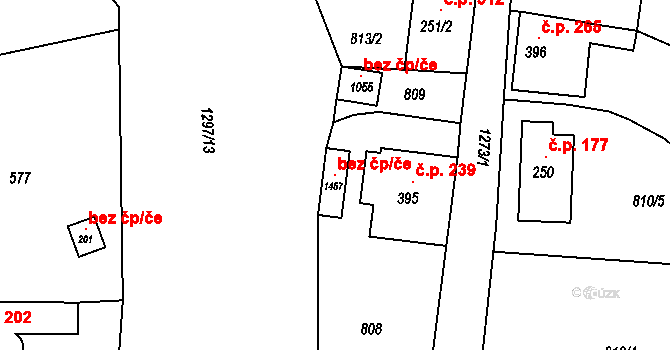 Benešov nad Ploučnicí 107248930 na parcele st. 1457 v KÚ Benešov nad Ploučnicí, Katastrální mapa