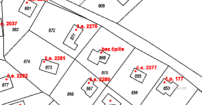 Těrlicko 41777930 na parcele st. 869 v KÚ Dolní Těrlicko, Katastrální mapa