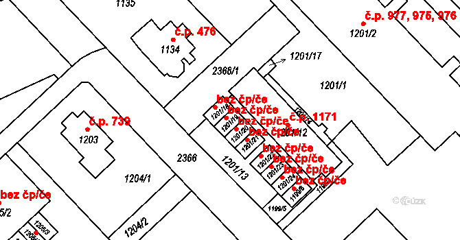 Praha 41997930 na parcele st. 1201/19 v KÚ Suchdol, Katastrální mapa
