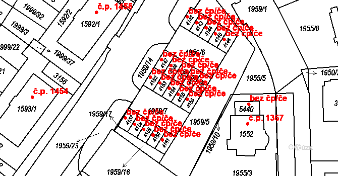 Šumperk 42020930 na parcele st. 4154 v KÚ Šumperk, Katastrální mapa