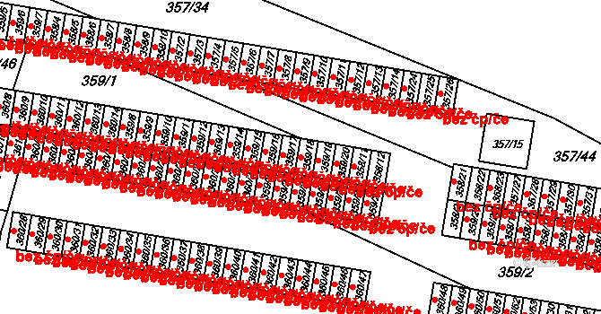 Rousínov 121 na parcele st. 359/18 v KÚ Rousínov u Vyškova, Katastrální mapa