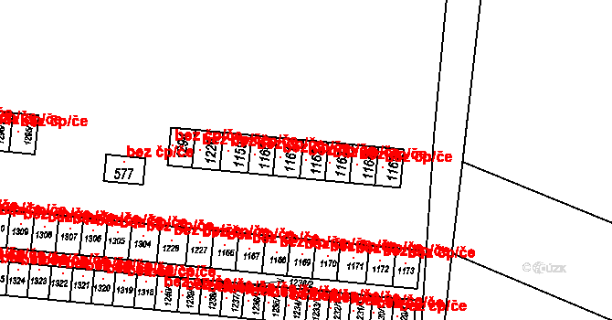 Králíky 45492930 na parcele st. 1162 v KÚ Králíky, Katastrální mapa