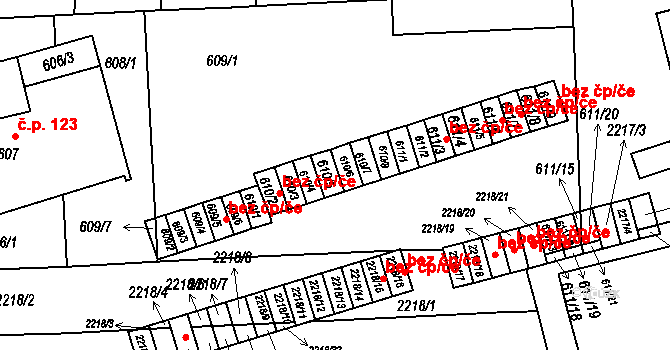 Praha 46771930 na parcele st. 610/5 v KÚ Střešovice, Katastrální mapa