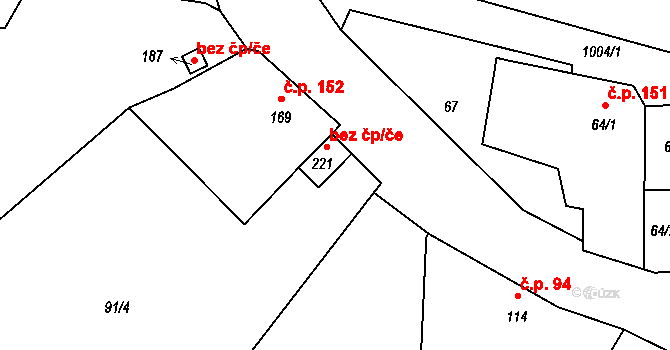 Měcholupy 47048930 na parcele st. 221 v KÚ Měcholupy u Žatce, Katastrální mapa