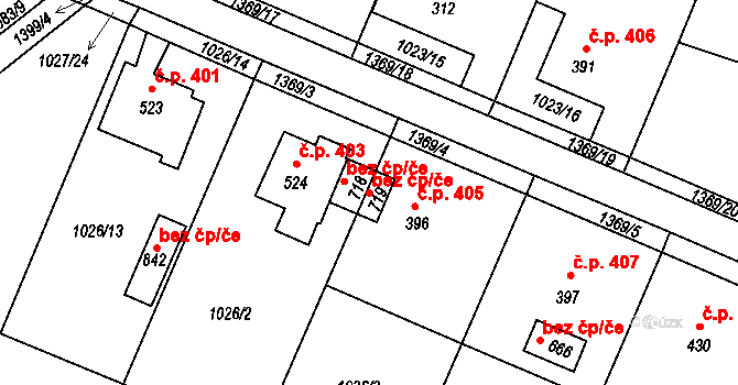Zlín 47801930 na parcele st. 719 v KÚ Kudlov, Katastrální mapa