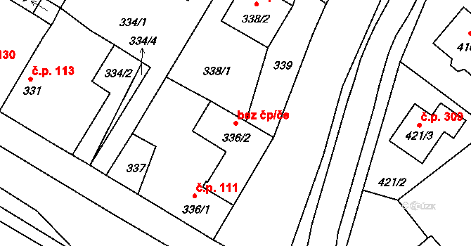 Plzeň 49079930 na parcele st. 336/2 v KÚ Radčice u Plzně, Katastrální mapa