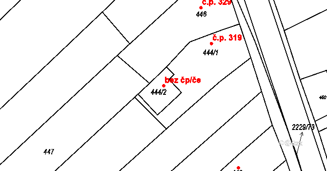 Ochoz u Brna 83991930 na parcele st. 444/2 v KÚ Ochoz u Brna, Katastrální mapa